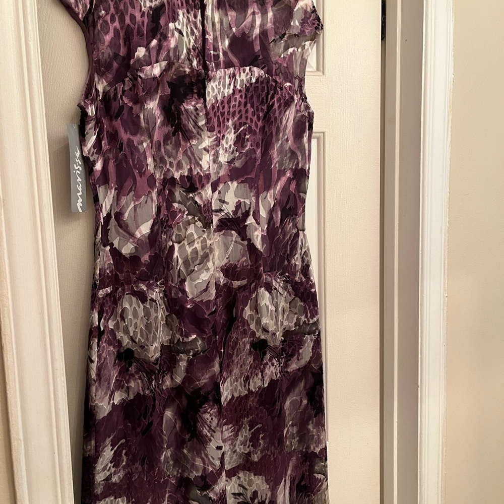 NWT multi color sleeveless dress with high collar